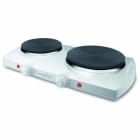 NEDIS - Doppelkochplatte 2300W 155/185mmDM 5St. Ü-Schutz weiß