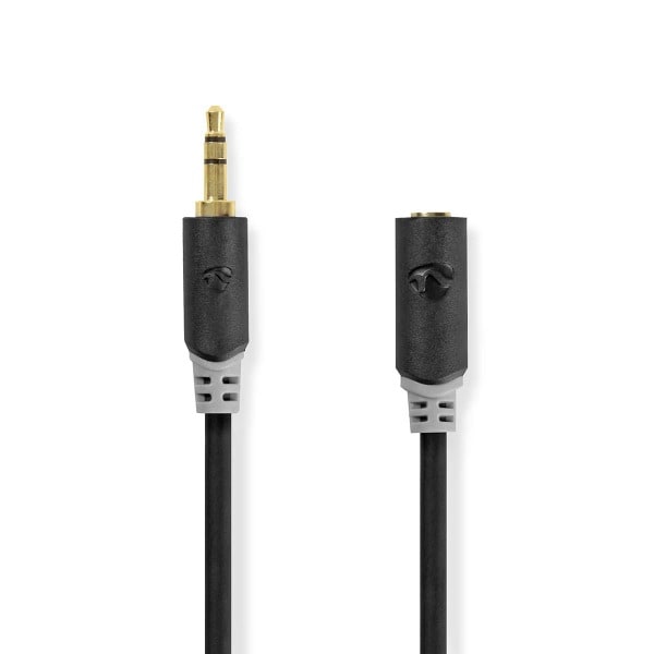 NEDIS - Audiokabel Stereo 3.5mm Stecker - Buchse vergoldet 5m anth