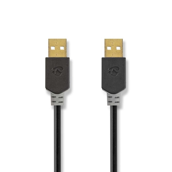 NEDIS - USB-Kabel 2.0 USB-A St. - USB-A St. 480Mbps verg PVC 2m anth