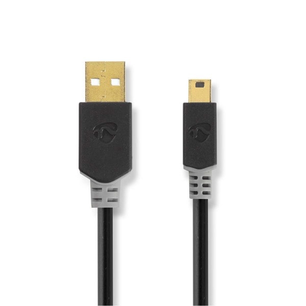 NEDIS - USB-Kabel 2.0 USB-A St.- USB Mini-B 5pin St. verg PVC 2m ant