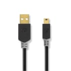 NEDIS - USB-Kabel 2.0 USB-A St.- USB Mini-B 5pin St. verg PVC 2m ant