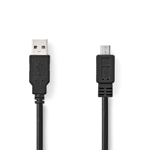 NEDIS - USB-Kabel 2.0 USB-A St.- USB Micro-B St. vernick. PVC 1m sw