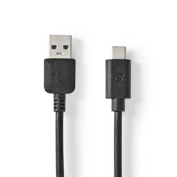 NEDIS - USB-Kabel 3.2Gen2 USB-A St. - USB-C St. vernick. PVC 1m sw