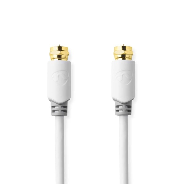 NEDIS - Sat/Antennenkabel 2xF-Stecker einzeln gesch. verg. PVC 3m ws