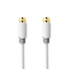 NEDIS - Sat/Antennenkabel 2xF-Stecker einzeln gesch. verg. PVC 1m ws