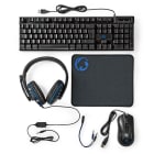 NEDIS - Gaming Combo Kit 5-in-1 Tastatur, Headset, Maus, Mauspad sw