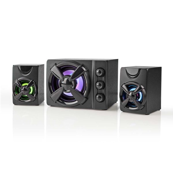 NEDIS - Gaming-Lautsprecher 2.1 33W Stromvers.via USB 3.5mm St. LED