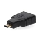 NEDIS - HDMI-Adapter MicroSt-Ausg gerade vergoldet sw
