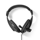 NEDIS - PC-Headset Overear 1x3.5/2x3.5mm klappbares Mikro 1.8m sw