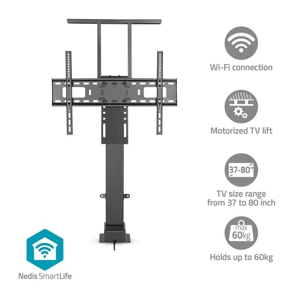 NEDIS - TV-Lift motorisiert 37-80'' b.60kg Hubbereich:68-158cm sw