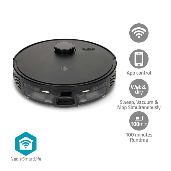NEDIS - SmartLife Roboter-Staubsauger Laser-Navigation WiFi Auffangbehälter: 0.59 l