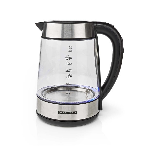 MELISSA - Digitaler Wasserkocher 1,7l 2200W Glas 50/70/80/90/100°C  360° Warmh