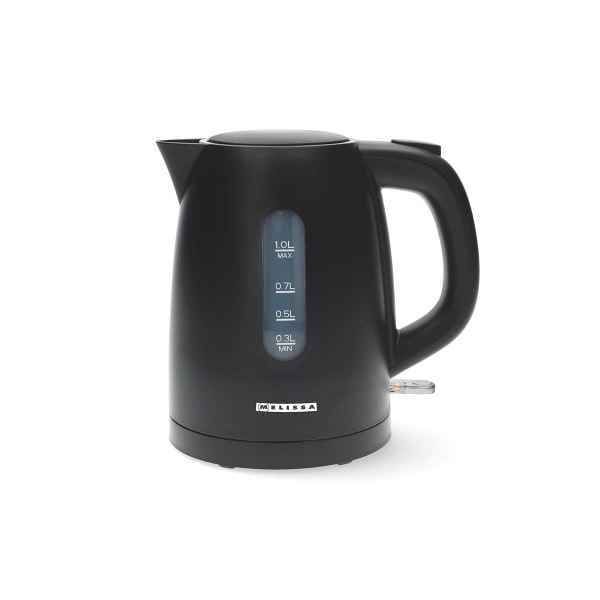 MELISSA - Wasserkocher 1,0l Kunstst. sw 360 Grad drehbar Verdecktes Heizelement
