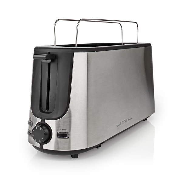 GASTRONOMA - Toaster 2 Schlitze 1000W 7St. Herausnehmbare Krümelschublade Abbruchf. warmh. sw