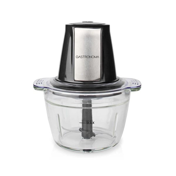 GASTRONOMA - Mini-Food Chopper 500 W 1000 ml Glasschale 1-Gang Schwarz / Edelstahl