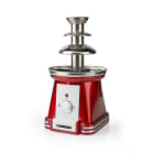 MELISSA - Schokoladenbrunnen 90 W 32 cm 3 Metall-Etagen Rot / Weiß