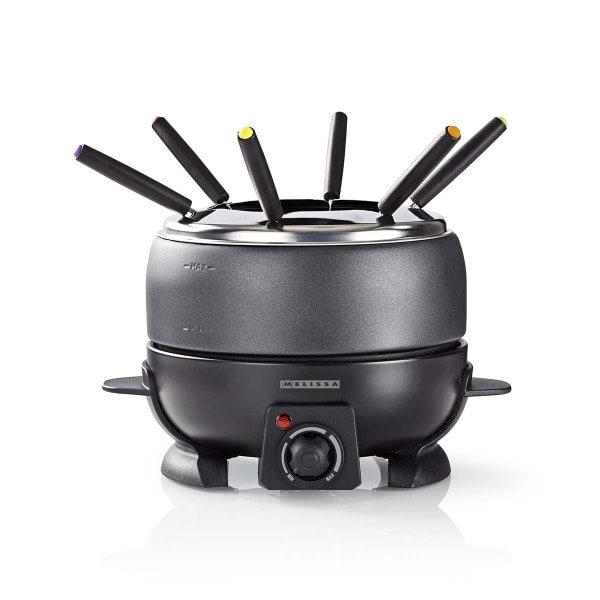 MELISSA - Fondue-Set 6 Personen 2,3l Einstellbare Temperaturregelung 800W Cool-Touch