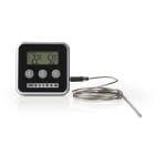 MELISSA - Fleischthermometer bis zu 250°C Alarm Timer LCD Display