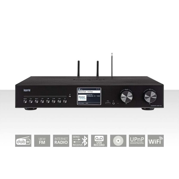 IMPERIAL - DABMAN i560 CD All-in-One HiFi-System mit Verstärker und CD-Player BT Schwarz