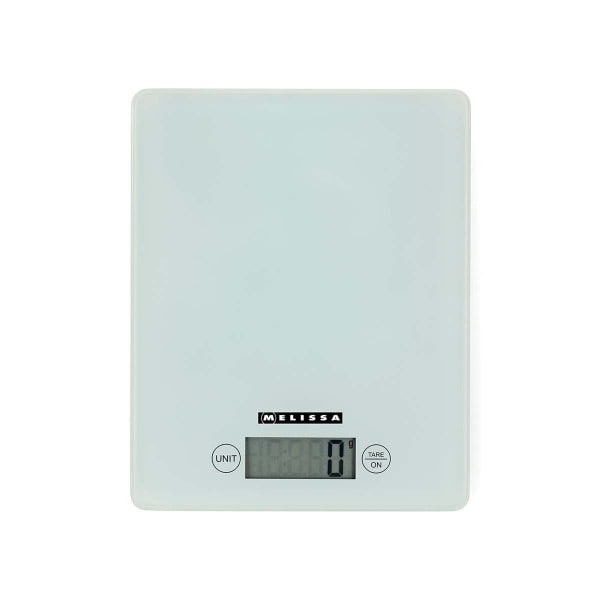 MELISSA - Küchenwaage digital Glas Displ max.5kg Tara 1-g-Schritte ws