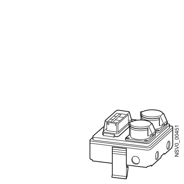 SIEMENS - BD2-AK1/2CEE163A161 ABGANGSKASTEN 16A /2X1-POL MCB( B) + 2 X 3 POLIG CEE