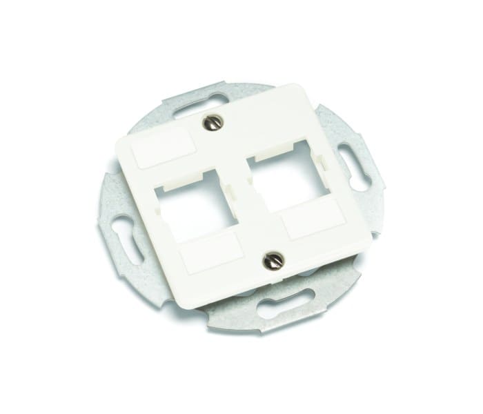 COMMSCOPE - Anschlussdose 2-fach, UP, gerade, M-Serie, mit Zentralplatte 50x50mm