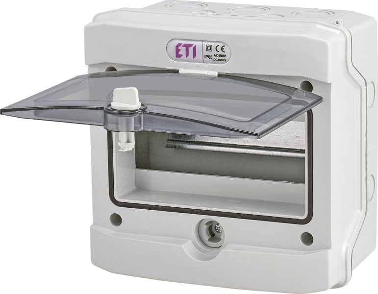 ETI - Feuchtraum Aufputzverteiler IP65, 1-reihig, 8TE