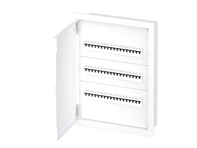 ETI - UP Feldverteiler IP30 3-reihig je 18TE, Metall, weiß