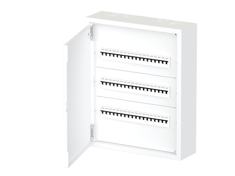 ETI - AP Feldverteiler IP30 3-reihig je 18TE, Metall, weiß