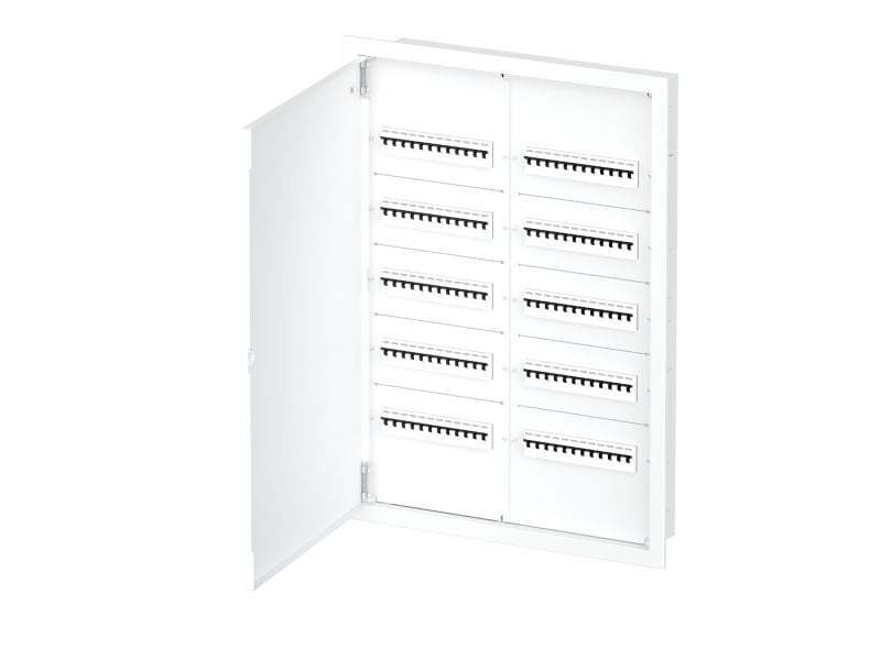 ETI - UP Feldverteiler IP30 5-reihig je 2x12TE, Metall, weiß