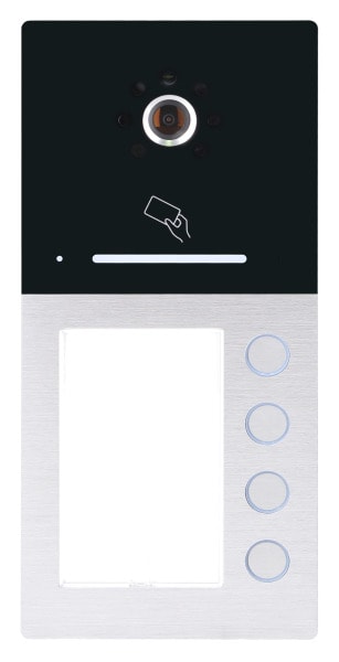 HHG - Video Außenstation Aufputz 4-Fam. mit RFID und BT 2-Draht