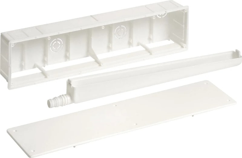 SCHIESSL - Castel Eng. Unterputzbox für Klimageräte E-BOX BVO-L mit vertikalen Abfluss weiß