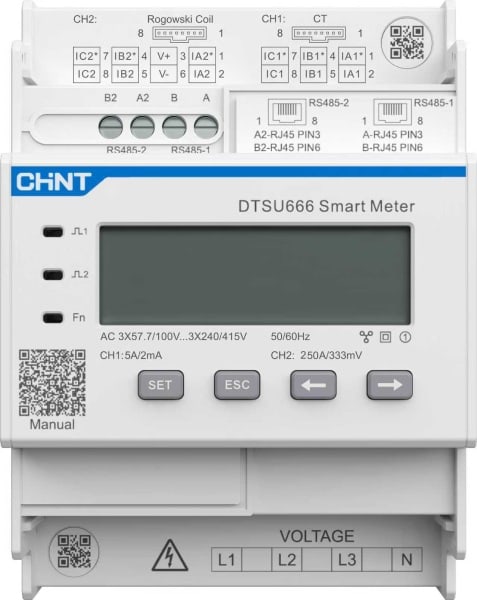 FOXESS - DTSU666 Energiezähler für G-Max, 250 A, inkl Stromwandler 250 A / 333mV