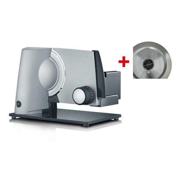 GRAEF - Allesschneider SKS320, silber, glattes Messer-inkl. Kombi-Aufsatz