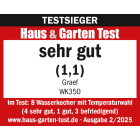 GRAEF - 1-Liter Glaswasserkocher WK350 mit Temperatureinstellung & Teesieb