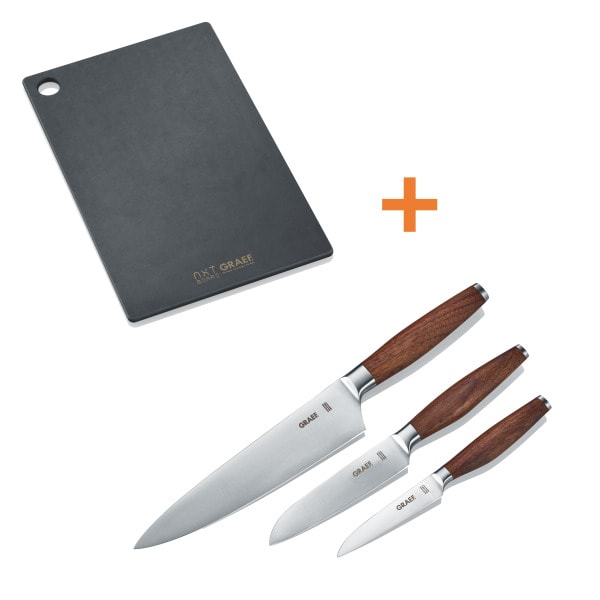 GRAEF - Küchenmesser-Set 3tlg.:Koch-/Santoku-/Gemüsemesser Edst-Kl.