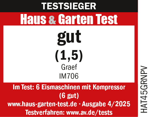 GRAEF - Eismaschine IM706 mit Joghurtfunktion, Eisenglimmergrau