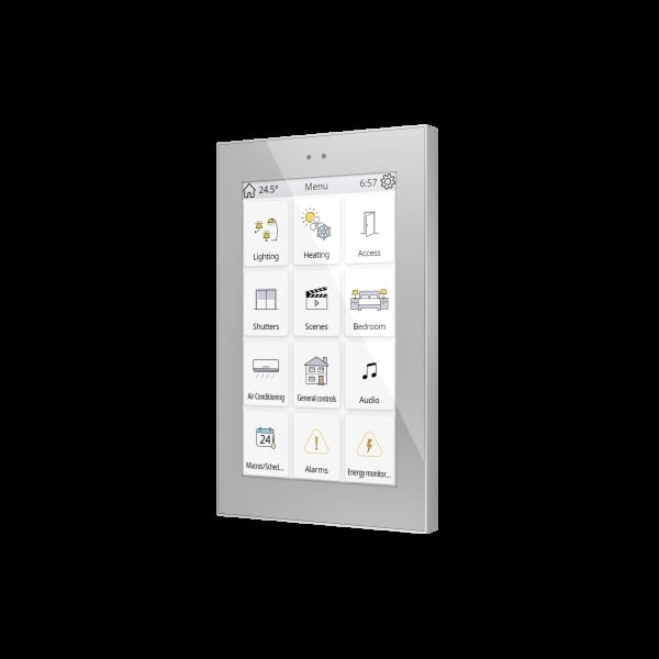 ZENNIO - Z50. Kapazitives Farb 5''-Touchpanel-Silber