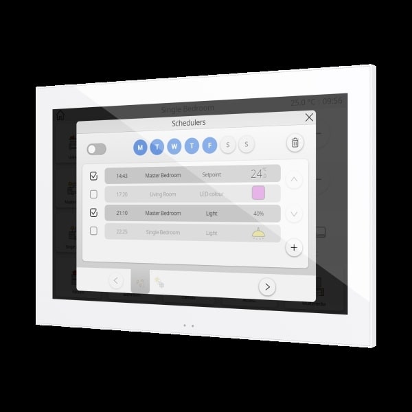 ZENNIO - Z100. Kapazitives Farb 10''-Touchpanel-Weiß