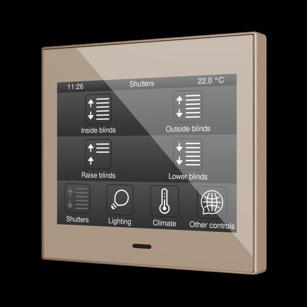 ZENNIO - Z35 v3. Kapazitives Touchpanel-Champagne