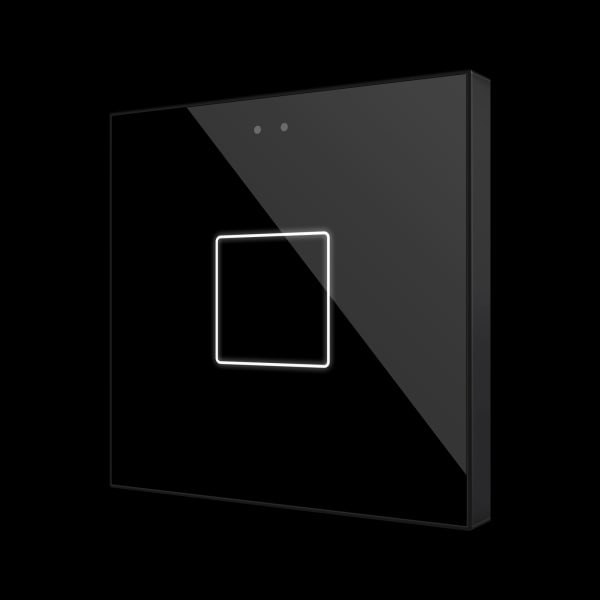 ZENNIO - Flat RGB 1. Kapazitiver Taster-1 Taste-Schwarz