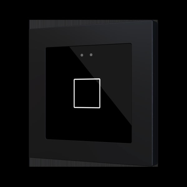 ZENNIO - Flat RGB 55 X1. Kapazitiver Taster 55x55-1 Taste-Schwarz
