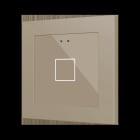 ZENNIO - Flat RGB 55 X1. Kapazitiver Taster 55x55 -  1 Taste-Champagne