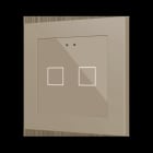 ZENNIO - Flat RGB 55 X2. Kapazitiver Taster 55x55-2 Tasten-Champagne