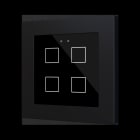 ZENNIO - Flat RGB 55 X4. Kapazitiver Taster 55x55-4 Tasten-Schwarz