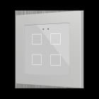 ZENNIO - Flat RGB 55 X4. Kapazitiver Taster 55x55-4 Tasten-Silber