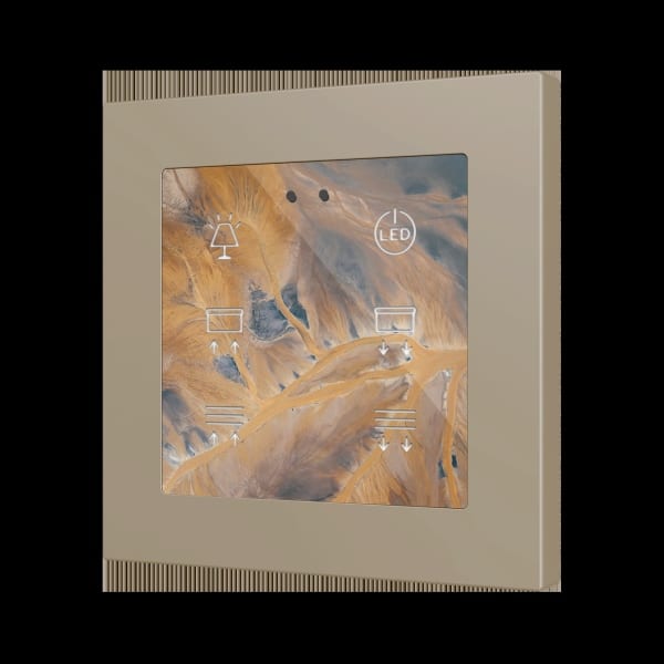 ZENNIO - Flat RGB 55 X6. Kapazitiver Taster 55x55-6 Tasten-360° Personalisierung