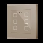 ZENNIO - Flat RGB 55 X6. Kapazitiver Taster 55x55-6 Tasten-Champagne
