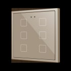 ZENNIO - Flat RGB 70 X6. Kapazitiver Taster 70x70-6 Taste-Champagne