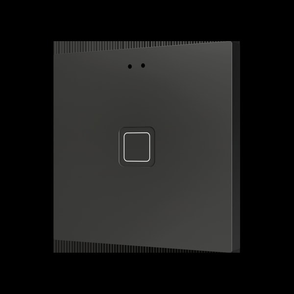 ZENNIO - Tecla RGB 1. Kapazitiver Taster-1 Taste-Schwarz